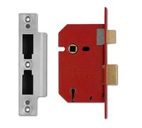 Union Locks 2201 5 Lever Mortice Sash Lock 65mm - Satin Chrome (Visi Pack)