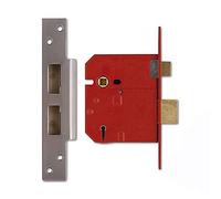 Union J2234E-SC-3.00 2234E 5 Lever Bs Mortice Sashlock Satin Chrome Finish 79.5Mm 3In Box