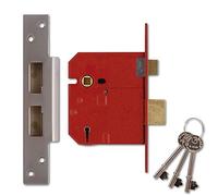 Union Y2234E-SC-3.00 2234E 5 Lever Bs Mortice Sashlock Satin Chrome Finish 79.5Mm 3In Visi