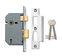 Union Y-2277-SC-2.50 3 Lever Mortice Sashlock Satin Chrome 65mm 2.5in Visi