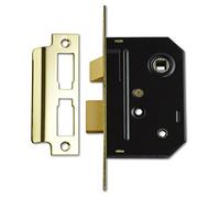 Union Y2294-PL-2.50 2294 Mortice Bathroom Lock Polished Brass 63Mm 2.5In Visi