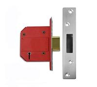 UNION Mortice Deadlock Strongbolt 2100S (J2100S-SC-3.0) – BS 5-Lever, 81mm (3in) – Satin Chrome