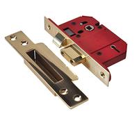 Union J2200S-PL-2.5 Strongbolt 2200S Bs 5 Lever Mortice Sashlock Satin Brass 68Mm Box