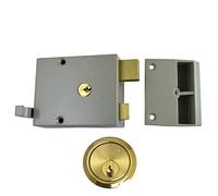 Union Nightlatch 1332 Champagne Gold with Brass Cylinder