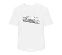 'Union of South Africa Train' Unisex T-Shirt - 100% Cotton, White, S (TA00073089)