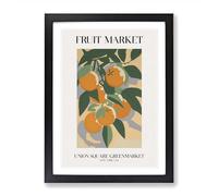 Union Square Fruit Market Exhibition Vol.1 Framed Print | A2 Black Framed Wall Art | Ready to Hang | Modern Food Picture | Living Room Bedroom Lounge Office