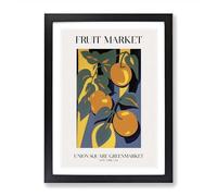 Union Square Fruit Market Exhibition Vol.2 Framed Print | A2 Black Framed Wall Art | Ready to Hang | Modern Food Picture | Living Room Bedroom Lounge Office
