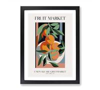 Union Square Fruit Market Exhibition Vol.3 Framed Print | A2 Black Framed Wall Art | Ready to Hang | Modern Food Picture | Living Room Bedroom Lounge Office