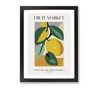 Union Square Fruit Market Exhibition Vol.5 Framed Print | A2 Black Framed Wall Art | Ready to Hang | Modern Food Picture | Living Room Bedroom Lounge Office