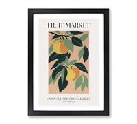 Union Square Fruit Market Exhibition Vol.6 Framed Print | A2 Black Framed Wall Art | Ready to Hang | Modern Food Picture | Living Room Bedroom Lounge Office