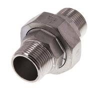 Union Straight Connector R1'' Stainless Steel Flat Seal PTFE 16bar (224.8psi)