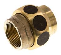 Union Straight Connector Rp1 1/4'' Female Brass Flat Seal Centellen 16bar (224.8psi)