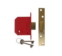 Union Strongbolt 2100S 5 Lever Mortice Deadlock Satin Br (81mm)