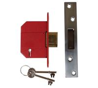 UNION StrongBOLT 2100S BS 5 Lever Mortice Deadlock 81mm 3in Satin Chrome Visi