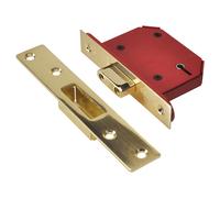 UNION StrongBOLT 2105S Polished Brass 5 Lever Mortice Deadlock Vis...