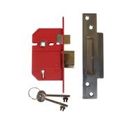 UNION - StrongBOLT 2200S BS 5 Lever Mortice Sashlock Satin Chrome 68mm Visi