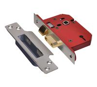 Union Strongbolt 3 Lever Mortice Sash Lock Stainless Steel 68mm