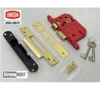 Union StrongBOLT 3 Lever Mortice Sashlock 68mm (2.5") Polished Brass