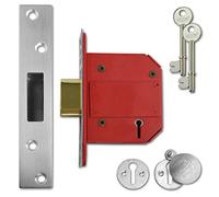 Union UNNY2100SC30 J2100S Strong Bolt BS 5 Lever Deadlock Mortice, Chrome