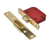 Union Y2105S-PB-3.0 Strongbolt 2105S Polished Brass 5 Lever Mortice Deadlock Visi 81Mm 3In