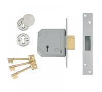Union Locks 3G114E 5-Lever Mortice Deadlock C-Series 80mm Case - Brass