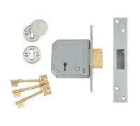 Union V-3G114E-Sc-67 3G114E 5 Lever Mortice Deadlock C-Series 67mm 2.5In Satin Chrome Unnv3G114C67