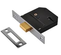 Union Y-Es-Dl-Ch-2.5 Es-Dl Essentials 3 Lever Mortice Deadlock Chrome 65mm 2.5In Visi Unnyesdlch25