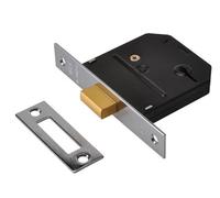 Union Y-Es-Dl-Pb-2.5 Es-Dl Essentials 3 Lever Mortice Deadlock Polished Brass 65mm 2.5In Visi Unnyesdlpb25