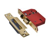 UNION Mortice Deadlock StrongBOLT 2100S 5-Lever 68mm (2.5") Satin Brass