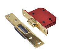 UNION Y2103S-PB-3.0 StrongBOLT 3 Lever Mortice Deadlock Polished Brass 81mm 3in Visi