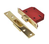 Union Y2105S-Pb-2.5 Strongbolt 2105S Polished Brass 5 Lever Mortice Deadlock Visi 68mm 2.5In Unny2105Pb25