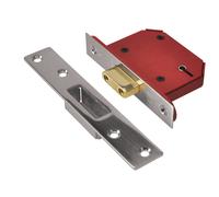 Union Y2105S-SS-2.5 Strongbolt 2105S Stainless Steel 5 Lever Mortice Deadlock Visi 68Mm 2.5In