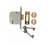 Union Y2177-PL-2.50 2177 3 Lever Mortice Deadlock Polished Brass 65Mm 2.5In Visi