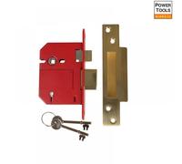 Union Y2200S-PL-3.0 Strongbolt 2200S Bs 5 Lever Mortice Sashlock Satin Brass 81Mm Visi