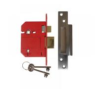 Union Y2200S-SC-3.0 Strongbolt 2200S Bs 5 Lever Mortice Sashlock Satin Chrome 81Mm Visi