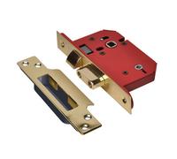 Union Y22Wcs-Pb-2.5 Strongbolt 22Wcs Mortice Bathroom Lock Polished Brass 68mm 2.5In Visi Unny22Wcpb25