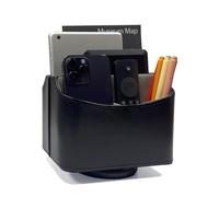 UnionBasic Rotating Desk Organizer, 360 Degree Desk Spinning Caddy, Desktop TV Guide/Mail/Media/Remote Controller Holder Organizer, (Pure Black)