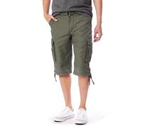 UNIONBAY Men's Cordova Belted Cargo Short Messenger, Military, 26