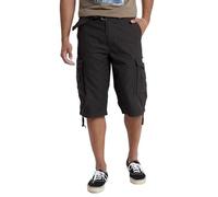 UNIONBAY Men's Cordova Belted Messenger Cargo Short-Reg and Big and Tall Sizes, Black, 36