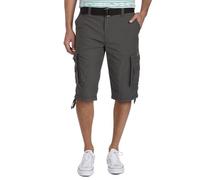 UNIONBAY Men's Cordova Belted Messenger Cargo Short-Reg and Big and Tall Sizes, Flint, 42