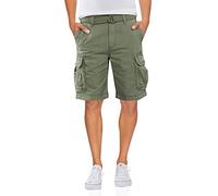 UNIONBAY Men's Cordova Belted Messenger Cargo Short-Reg and Big and Tall Sizes, Military, 36