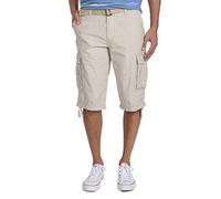 UNIONBAY Men's Cordova Belted Messenger Cargo Short-Reg and Big and Tall Sizes, Sand, 34