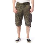 UNIONBAY Men's Cordova Belted Messenger Cargo Short-Reg and Big and Tall Sizes, Surplus Camo, 32