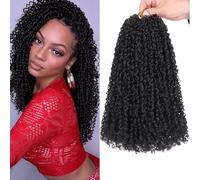 Unionbeauty Yanky Twist Crochet Braids 14 Inch Natural Black Pre Twisted Micro Passion Twist Crochet Hair Pre Looped Micro Feather Twist Crochet Braids Synthetic Crochet Hair Extensions Size 1B# 8