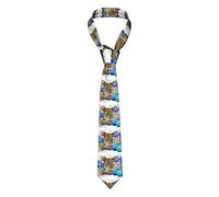 UNIOND Easter Bunny Men's Tie Printed Necktie Casual Fashion Men's Neck Tie for Wedding Business Party Formal