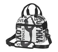 UNIOND Love Gymnastics Lunch Bag for Men Women Insulated Lunch Box Waterproof Cooler Bag Lunch Handbag
