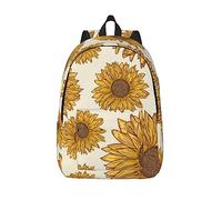 UNIOND Sunflowers Canvas Backpack Laptop Casual Travel Daypack Bag Large Camping Bag for Men Women