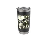 Unionization Pro Union Social Networks Power to Workers Stainless Steel Insulated Tumbler