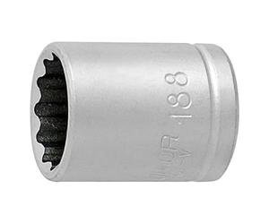 Unior 188/2 12P 12 Kantsteck Wrench with Internal Square 1/4 Inch Drive, 9 mm
