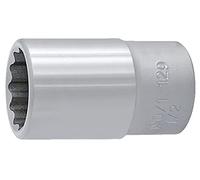 Unior 190/1 12p 12-Point Socket Spanner with Square Drive 1/2-Inch, 1-1/4-Inch